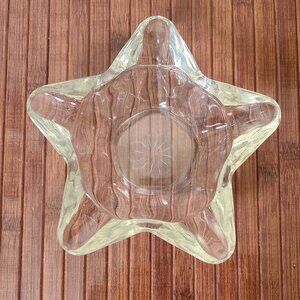 Heavy MCM Block Glass 5 Point Star  Atomic Ashtray